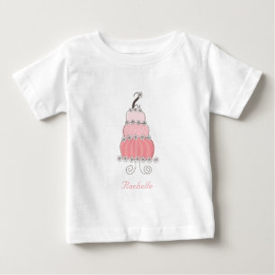 T-shirt Pour Bébé 2ème fête d'anniversaire de la fille rose
