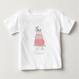 T-shirt Pour Bébé 2ème fête d'anniversaire de la fille rose