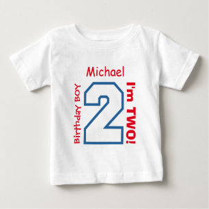 T-shirt Pour Bébé 2ème Nombre A04. de sports d'anniversaire de BÉB