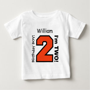 T-shirt Pour Bébé 2ème Nombre A13. de sports d'anniversaire de BÉB