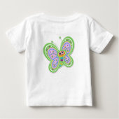 T-shirt Pour Bébé 2ème Papillon d'anniversaire (Dos)