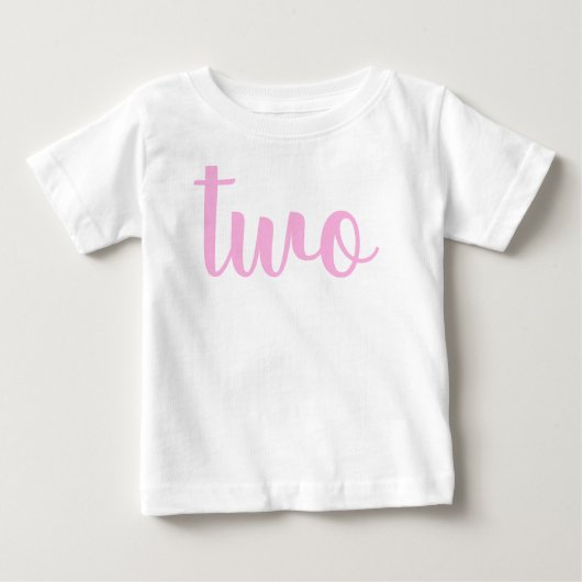 T-shirt Pour Bébé 2ème Rose d'enfant en bas âge de l'anniversaire (Devant)