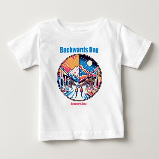 T-shirt Pour Bébé 31 janvier - Jour en arrière (Devant)