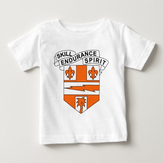 T-shirt Pour Bébé 34e bataillon de transmissions - Esprit d'enduranc (Devant)