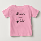 T-shirt Pour Bébé 3ème génération (futur) Quiller, Fine Jersey rose (Devant)
