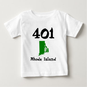 T-shirt Pour Bébé 401, Code régional de l'île Rhode
