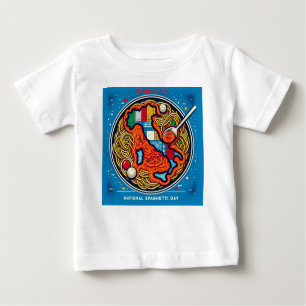 T-shirt Pour Bébé 4 janvier - Journée nationale des spaghettis