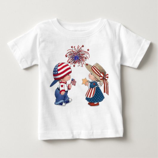 T-shirt Pour Bébé 4 juillet (Devant)