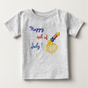 T-shirt Pour Bébé 4 juillet chemise heureuse de bébé