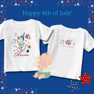 T-shirt Pour Bébé 4 juillet d'oie bête personnalisable
