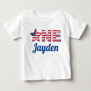 T-shirt Pour Bébé 4 juillet Fête de l'Indépendance 1er anniversaire
