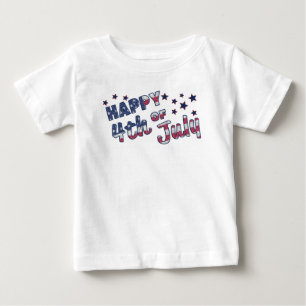 T-shirt Pour Bébé 4 juillet heureux