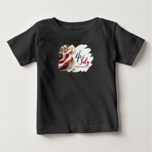 T-shirt Pour Bébé 4 juillet Jour de l'Indépendance Création patrioti