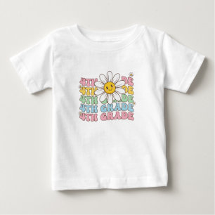 T-shirt Pour Bébé 4e année super Retour à l'école Premier jour