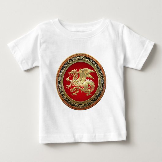 T-shirt Pour Bébé [600] Dragon islandais, Landvæ ttir [Or] (Devant)