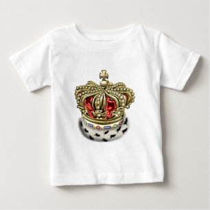 T-shirt Pour Bébé [600] Prince [Roi] Couronne royale [Fourrure+Or][R