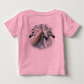 T-shirt Pour Bébé 6 chevaux blancs (Dos)