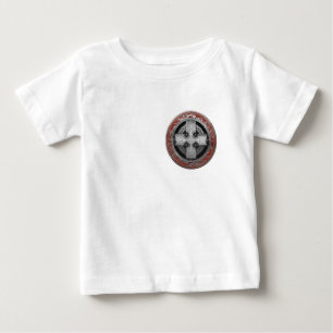 T-shirt Pour Bébé [900] Ancienne Croix de noeud d'argent sacré celti
