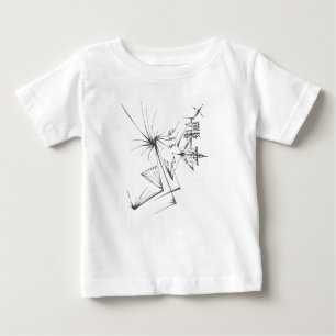 T-shirt Pour Bébé 95 Art abstrait tribal tatouage noir et blanc