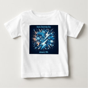 T-shirt Pour Bébé 9 janvier - Journée de l'électricité statique