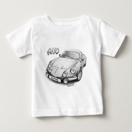 T-shirt Pour Bébé A110 alpin (Devant)