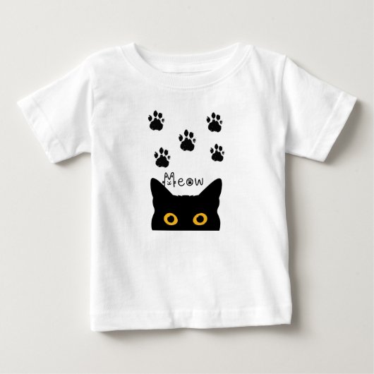 T-shirt Pour Bébé a cute cat (Devant)