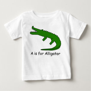 T-shirt Pour Bébé A est pour l'alligator