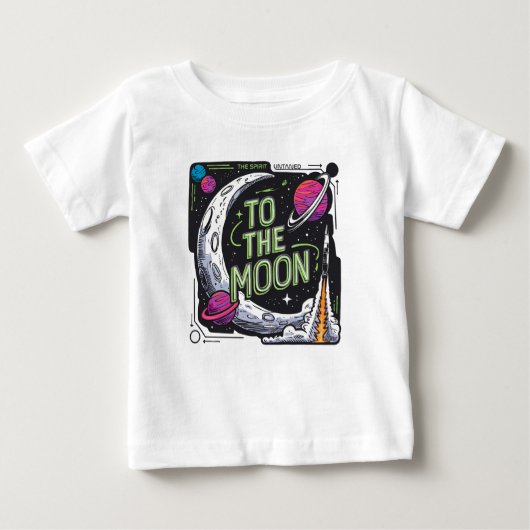 T-shirt Pour Bébé À La Lune ! $GME $AMC $NOKshirt (Devant)