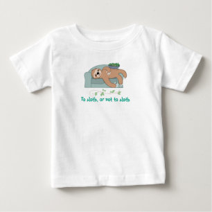 T-shirt Pour Bébé À la paresse ou pas à la paresse dormant avec le
