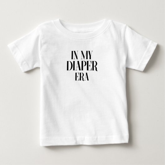 T-shirt Pour Bébé À mon ère de couche (Devant)