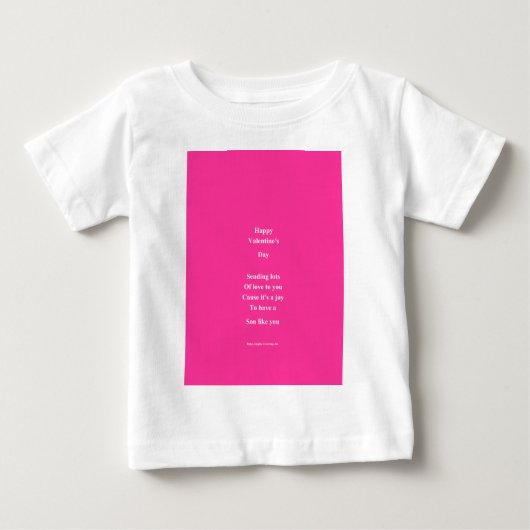 T-shirt Pour Bébé À mon fils Valentine's Day (Devant)