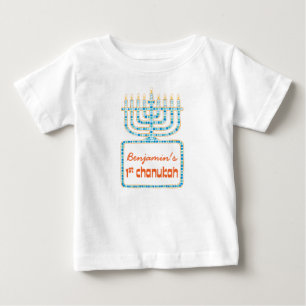 T-shirt Pour Bébé Ă?re Chanukah pièce en t personnalisée de Menor