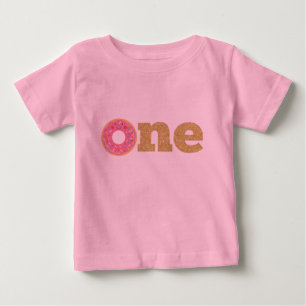 T-shirt Pour Bébé Ă?re combinaison d'anniversaire de beignet