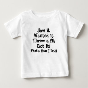 T-shirt Pour Bébé A vu qu'il Recherché il a jeté un ajustement l'a