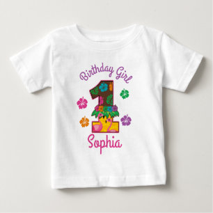 T-shirt Pour Bébé Aaloha hawaïen été premier anniversaire fille un