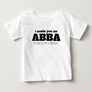 T-shirt Pour Bébé Abba Dad Premier enfant aîné Eema Fête des pèr