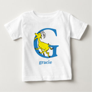 T-shirt Pour Bébé ABC du Dr Seuss : Lettre G - Bleu   Ajouter Votre 