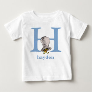 T-shirt Pour Bébé ABC du Dr Seuss : Lettre H - Bleu   Ajouter Votre 