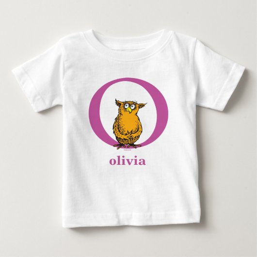 T-shirt Pour Bébé ABC du Dr Seuss : Lettre O - violet | Ajouter Votr (Devant)