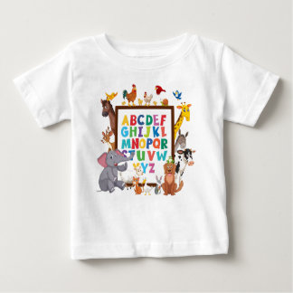 T-shirt Pour Bébé "ABC Safari : Embarquer sur un alphabet animal