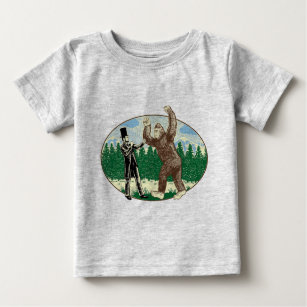 T-shirt Pour Bébé ABE LINCOLN : CHASSEUR de SASQUATCH - logo drôle