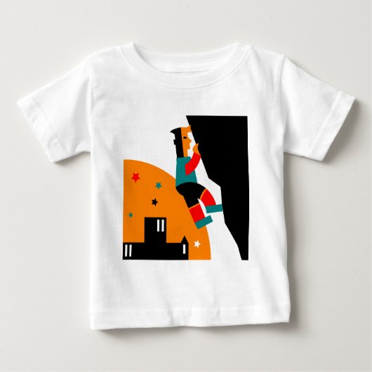 T-shirt Pour Bébé Abrégé sur escalade de roche (Devant)