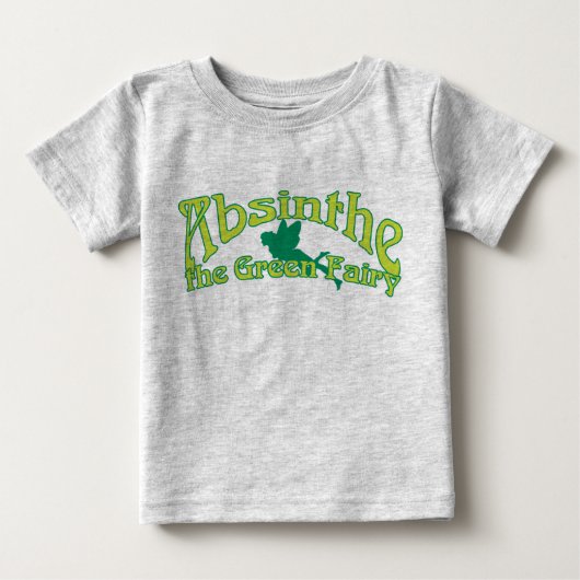 T-shirt Pour Bébé Absinthe Texte La Fée Verte (Devant)