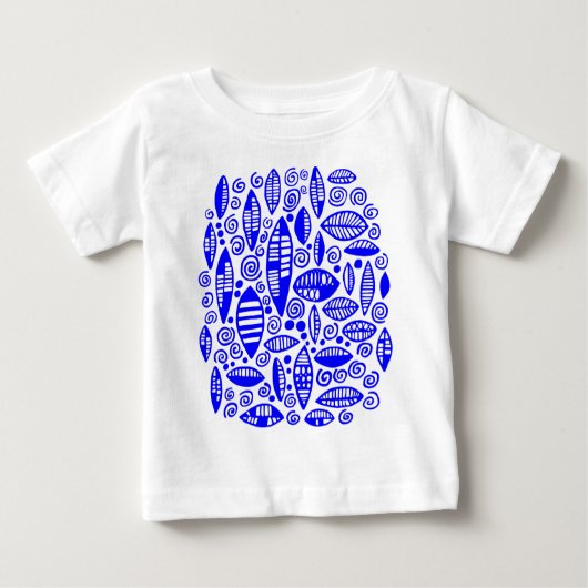 T-shirt Pour Bébé Abstrait 100813 - Bleu (Devant)