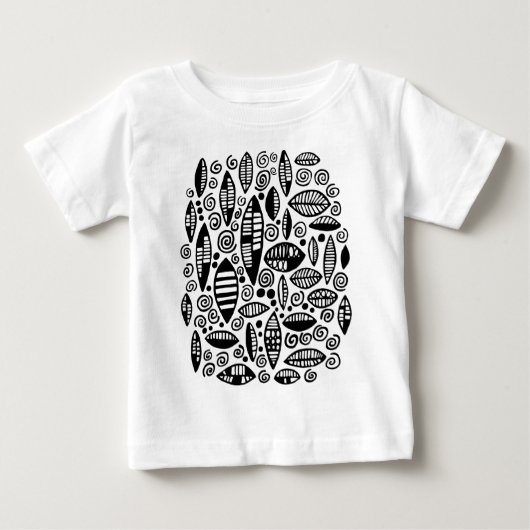 T-shirt Pour Bébé Abstrait 100813 - Noir (Devant)