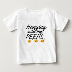 T-shirt Pour Bébé Accrocher avec mes piaulements - conception