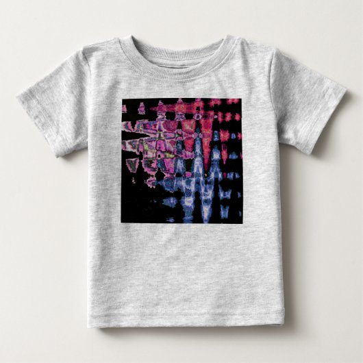 T-shirt Pour Bébé Achempong Synthwave Moderne : Abstrait Bleu Rose (Devant)
