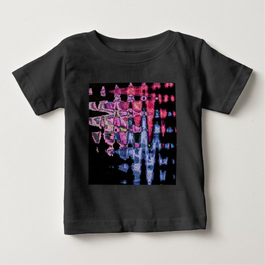 T-shirt Pour Bébé Achempong Synthwave Moderne : Abstrait Bleu Rose (Devant)