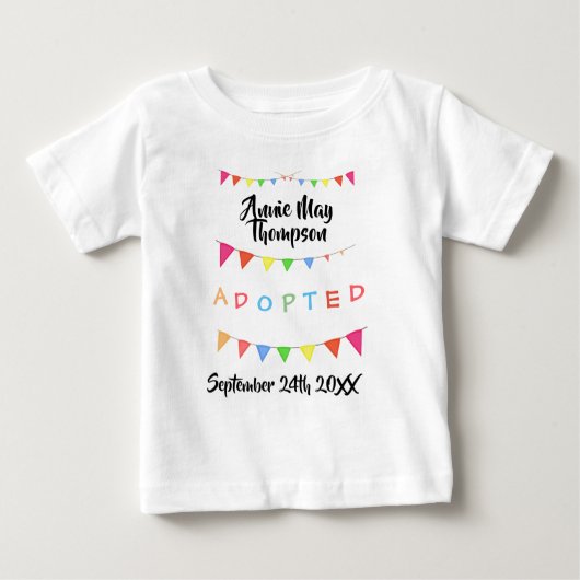 T-shirt Pour Bébé Adopté par Foster Care - Custom Name Shirt (Devant)