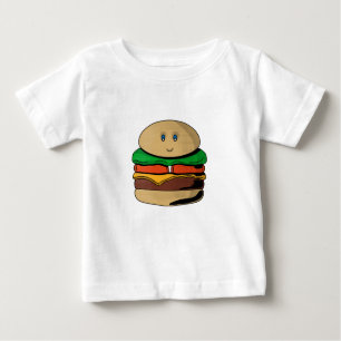 T-shirt Pour Bébé Adorable Burger mignon Hamburger Kawaii